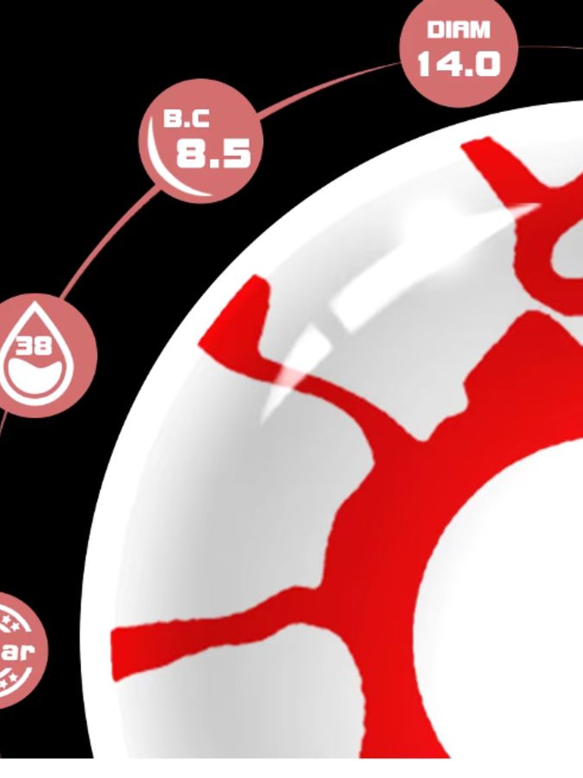 Lentes de contacto blanco con sangre 3