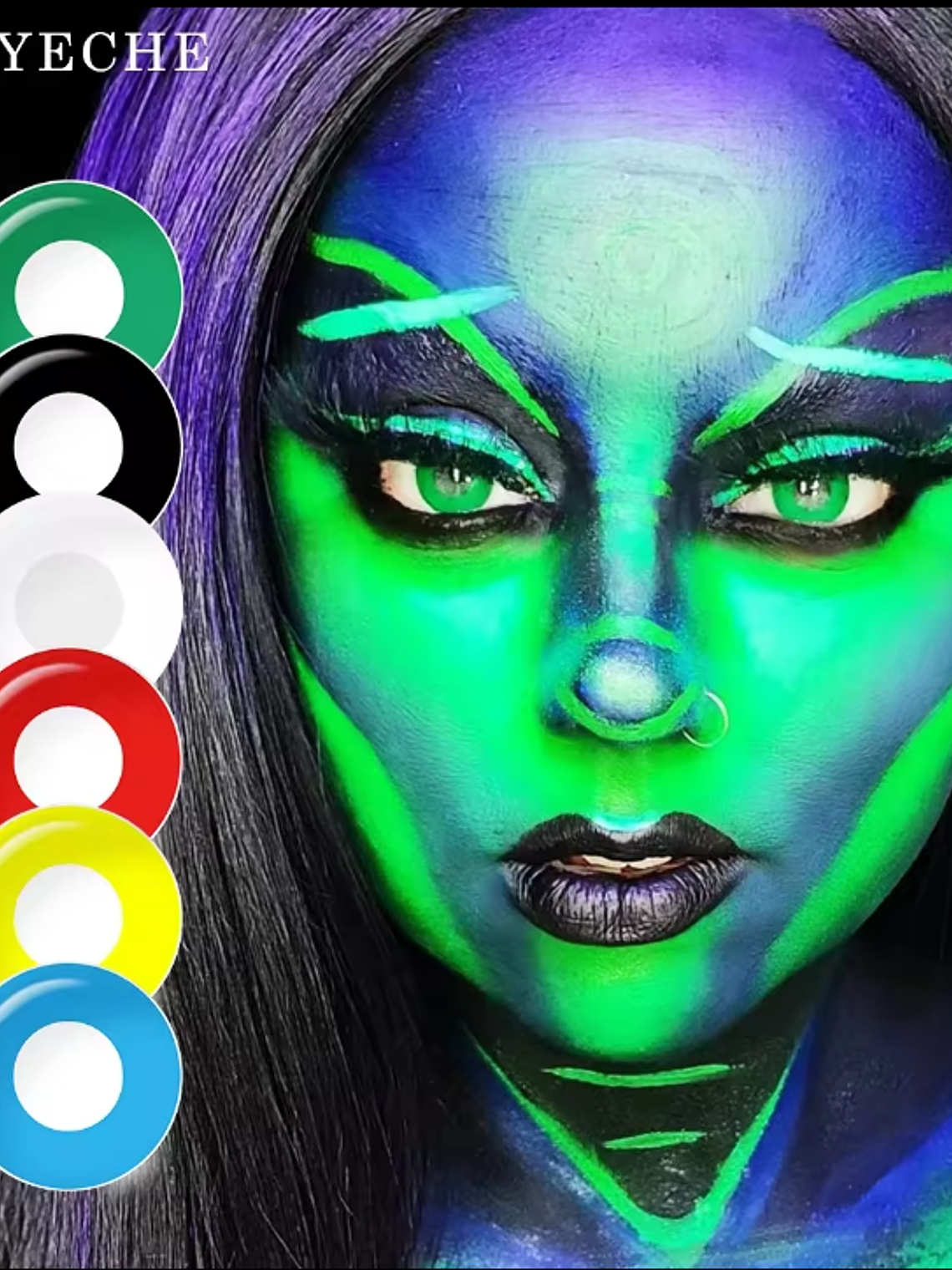 Lentes de contacto negros halloween 2