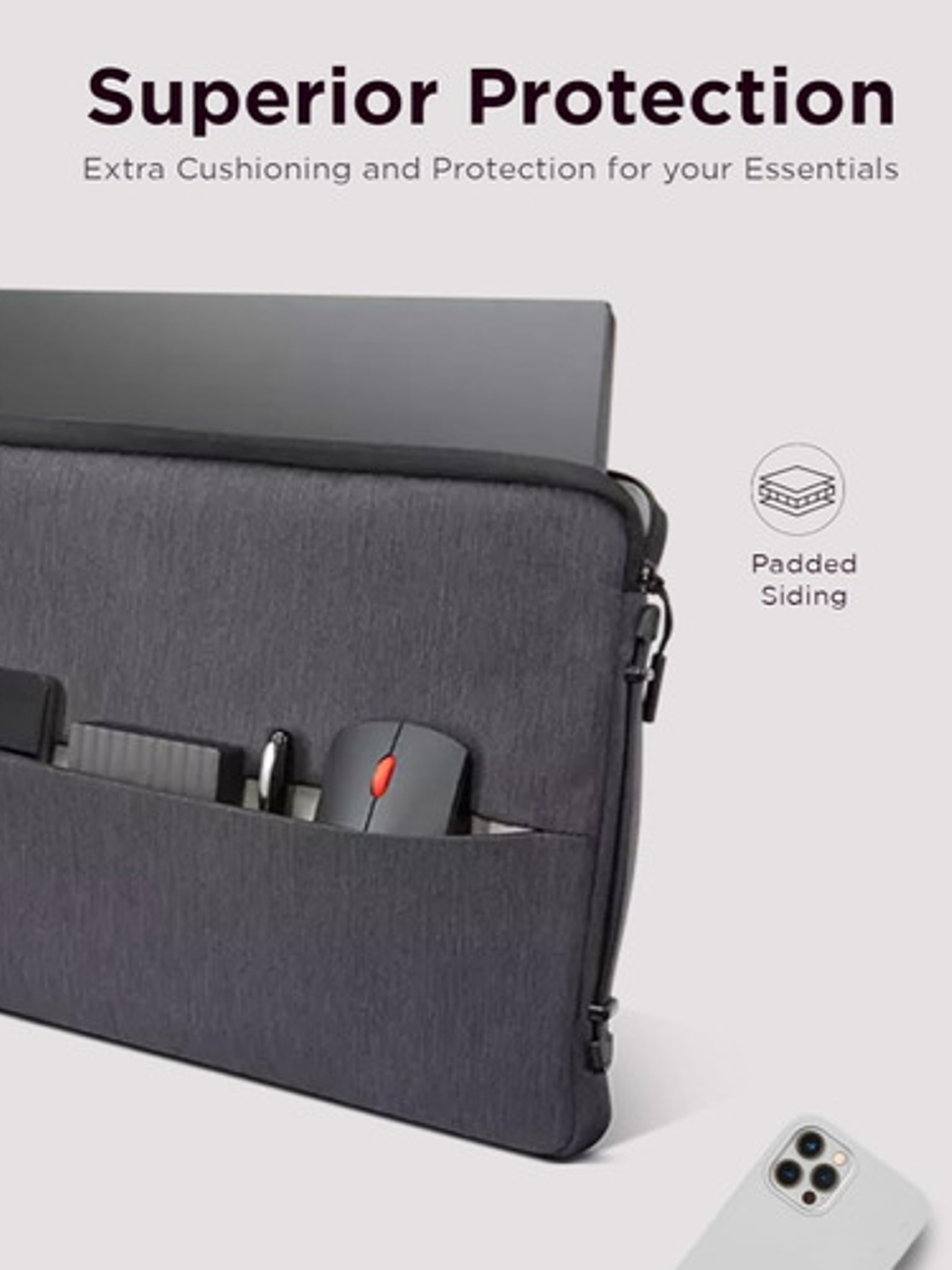 Funda Lenovo Urban 13  Gris Carbón Impermeable Macbook Air 4