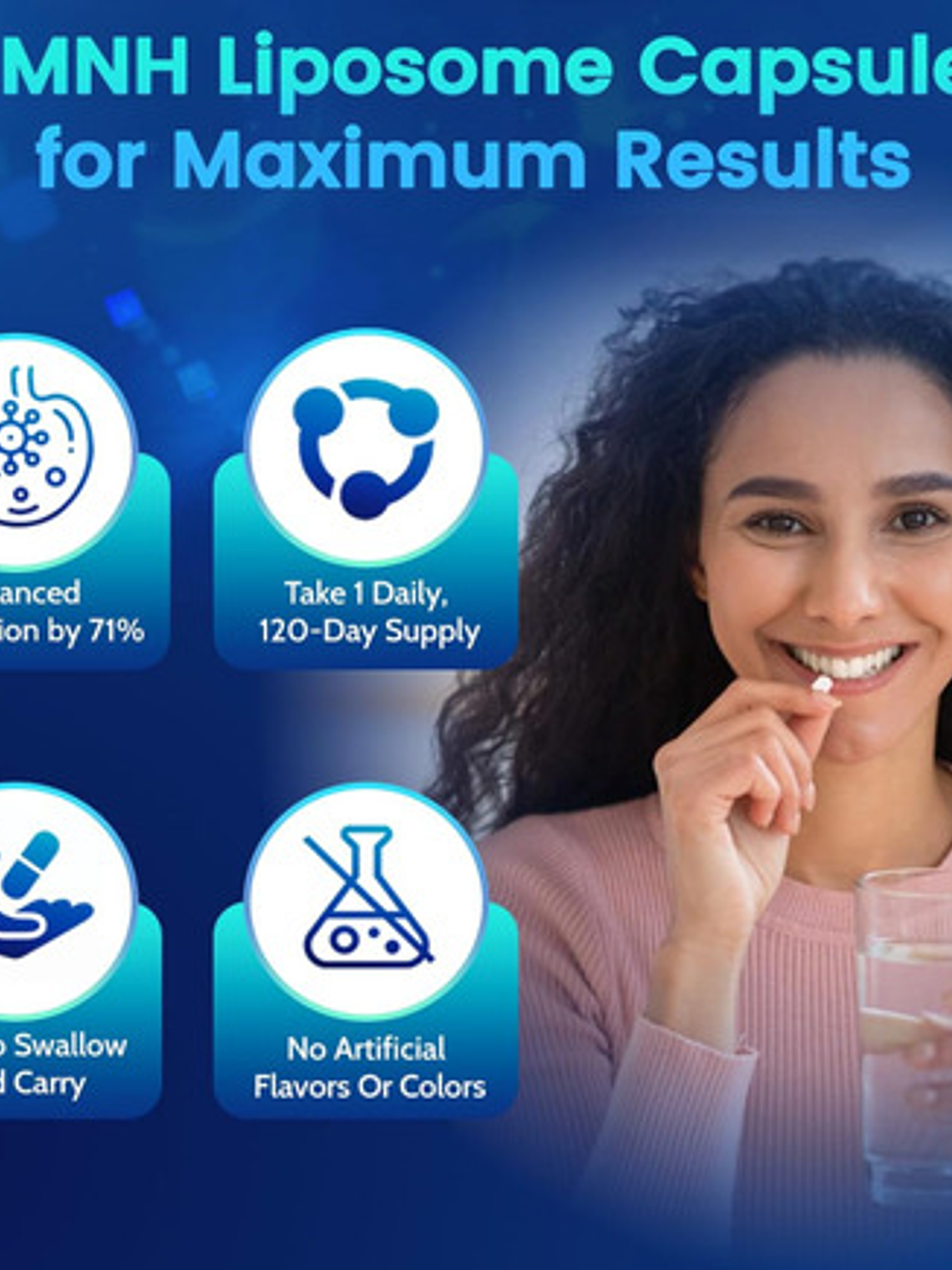 Suplemento Nmnh Mononucleótido De Dihidronicotinamida 600mg 3