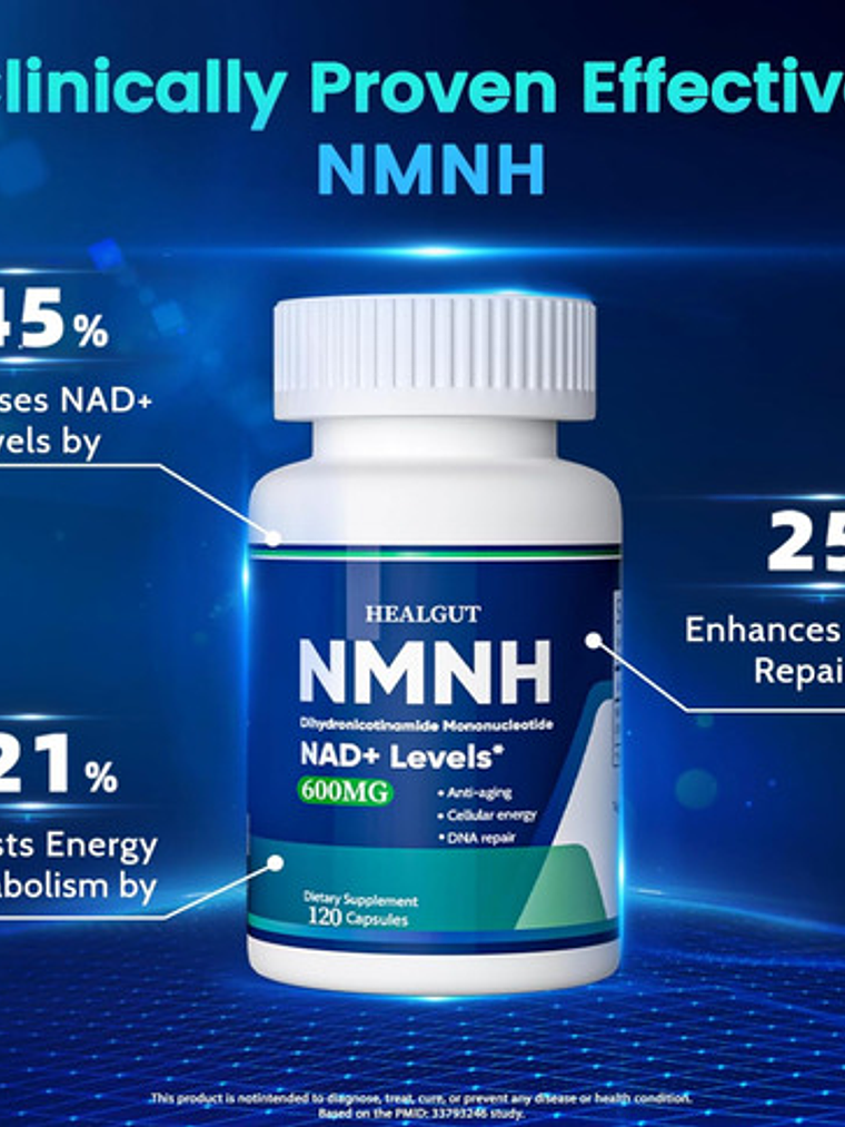 Suplemento Nmnh Mononucleótido De Dihidronicotinamida 600mg 5