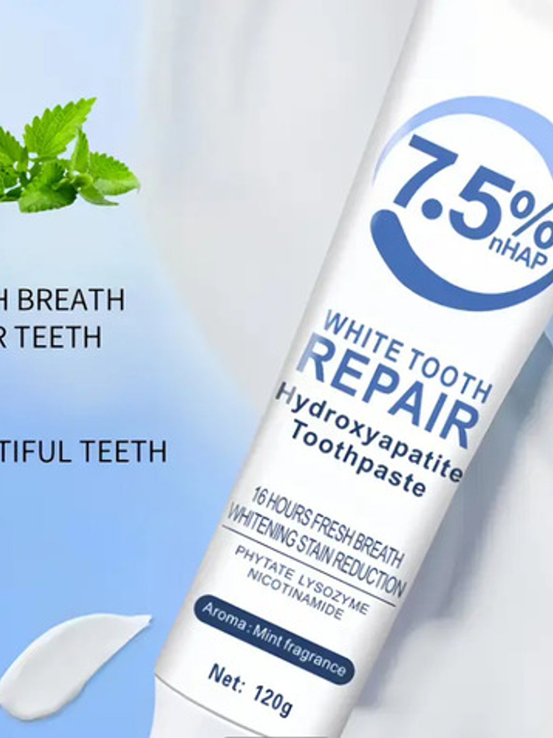 Pasta Dental De Hidroxiapatita Menta Suave 120g 3