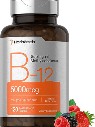 Vitamina B12 Sublingual 5000mcg 120 Tabletas Horbaach