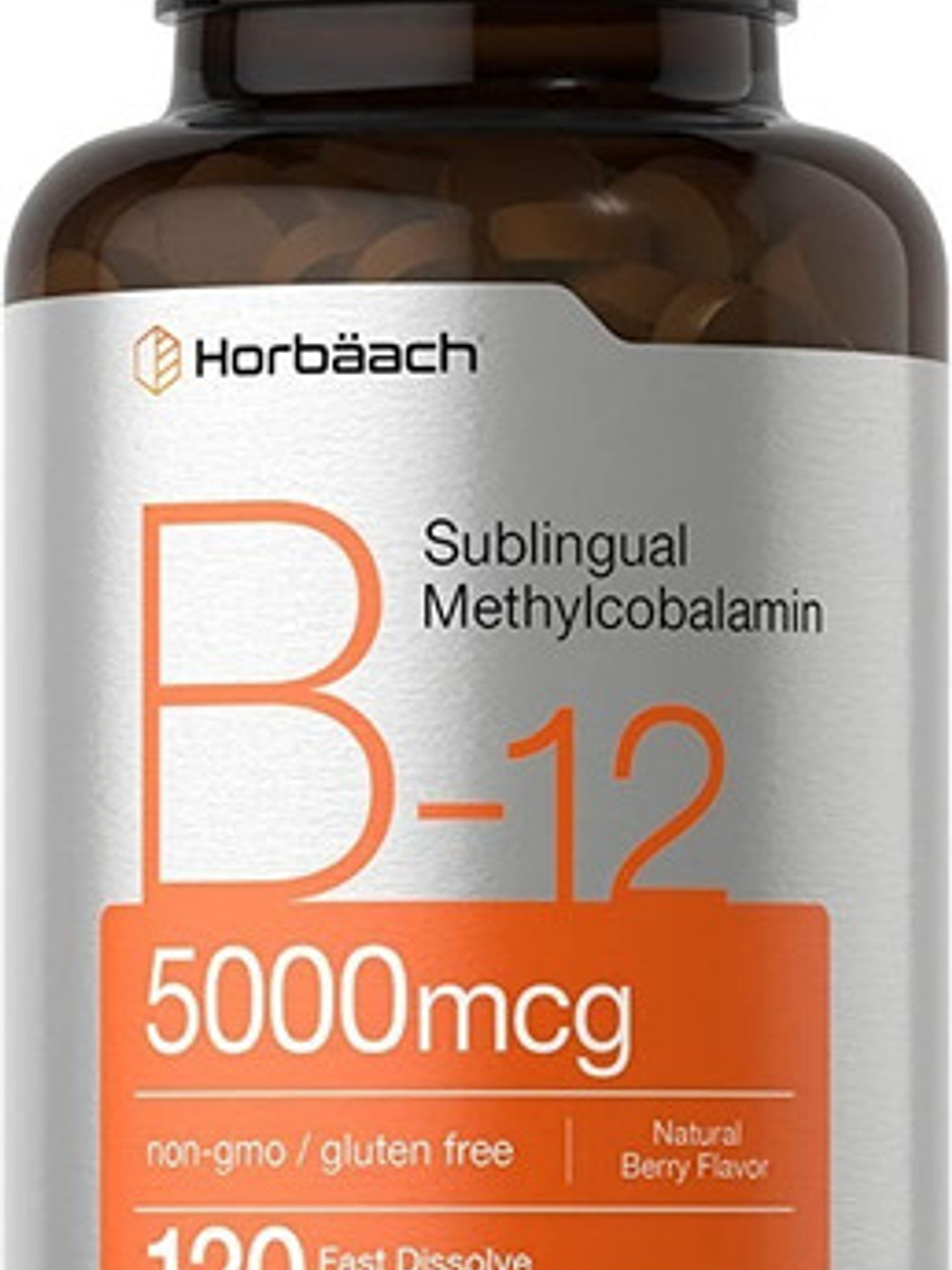 Vitamina B12 Sublingual 5000mcg 120 Tabletas Horbaach 10