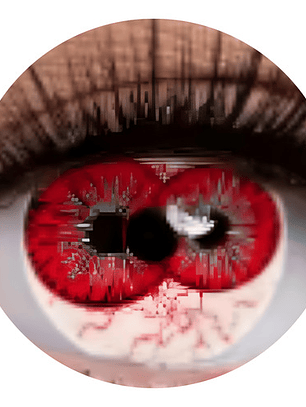 Lentes De Contacto Halloween, Cosplay Anime doble iris rojo