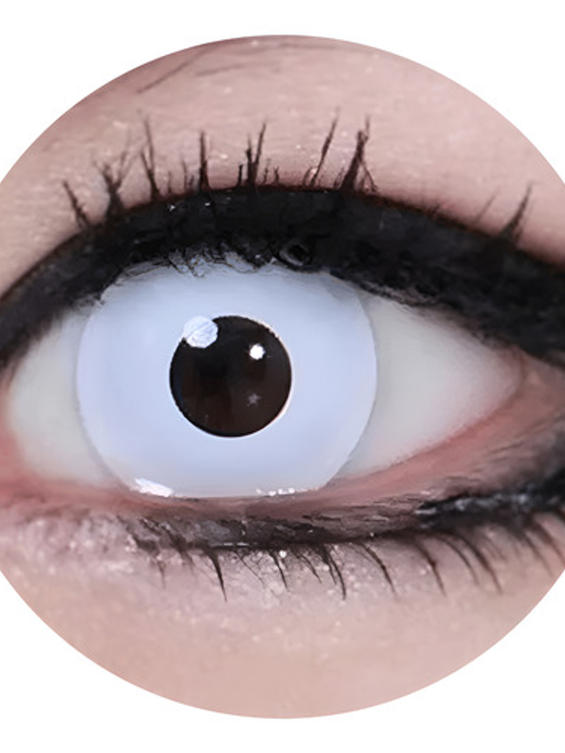 Lentes De Contacto Halloween, Cosplay Anime- Blanco 1