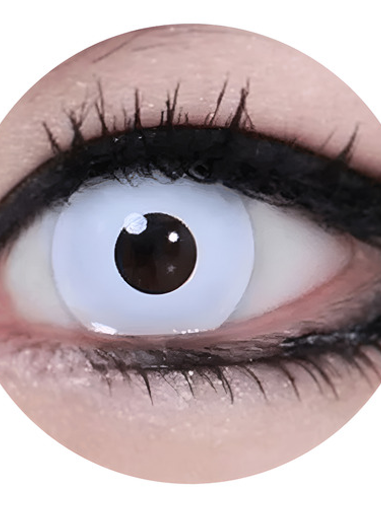 Lentes De Contacto Halloween, Cosplay Anime- Blanco 1
