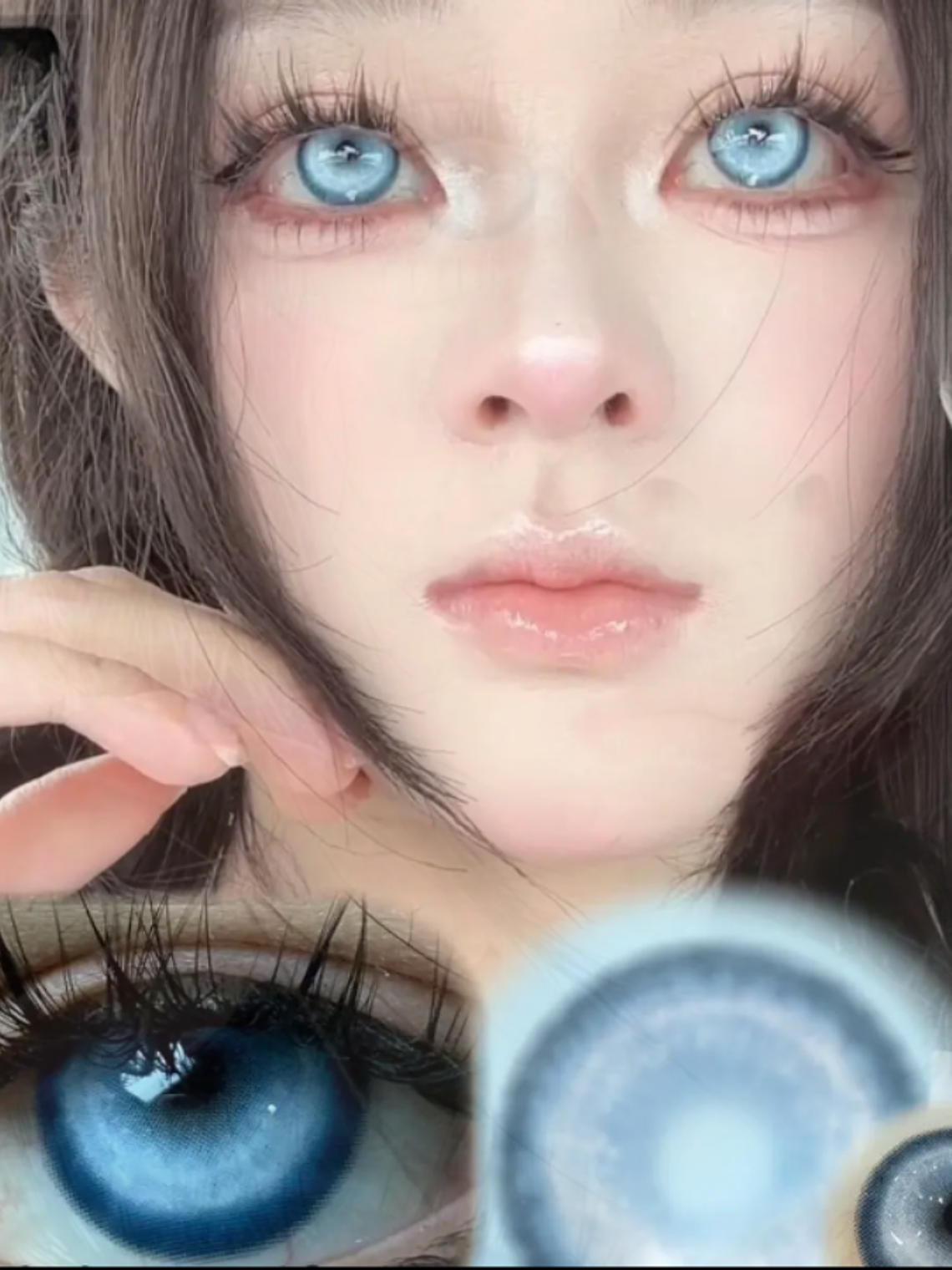 Lentes De Contacto Halloween, Cosplay Anime Cyber azul 4