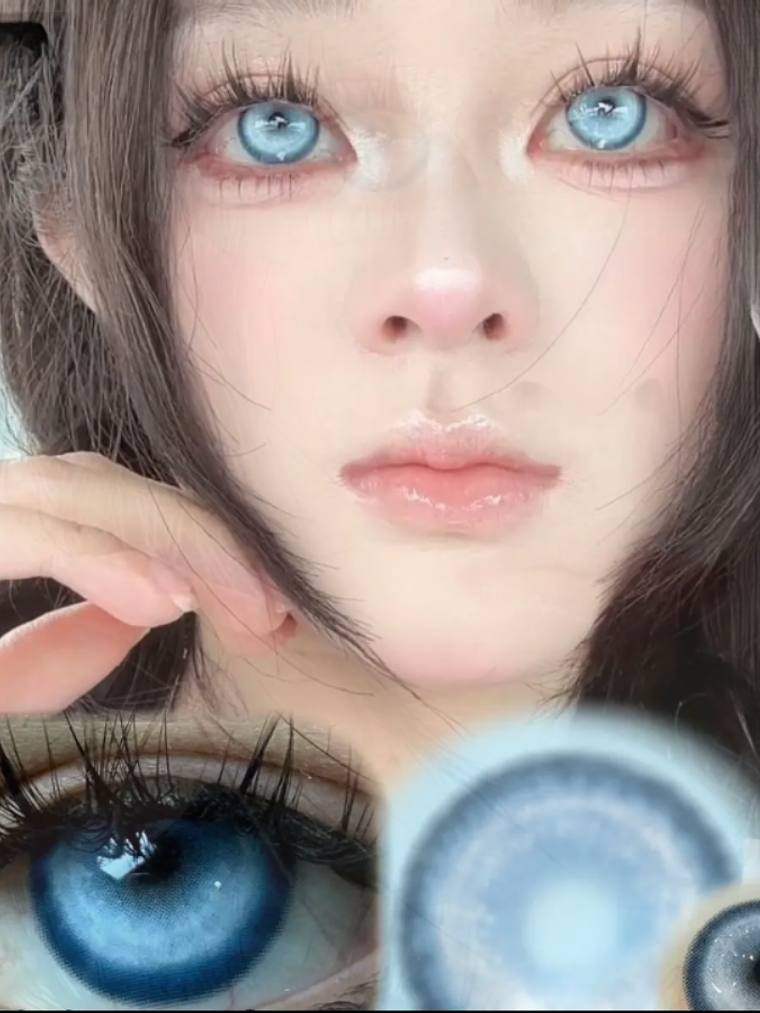 Lentes De Contacto Halloween, Cosplay Anime Cyber azul 4