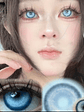 Lentes De Contacto Halloween, Cosplay Anime Cyber azul - Miniatura 4