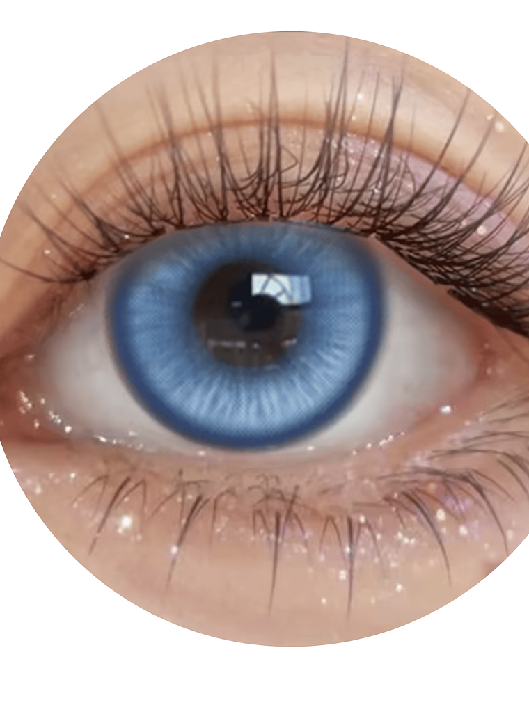 Lentes De Contacto Halloween, Cosplay Anime azul brillante   1