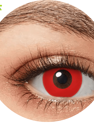 Lentes De Contacto Halloween, Cosplay Anime ROJO SIN ARO