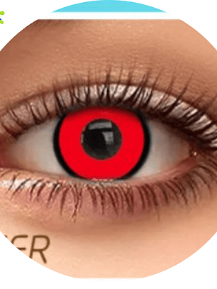 Lentes De Contacto Halloween, Cosplay Anime- ROJO CON ARO