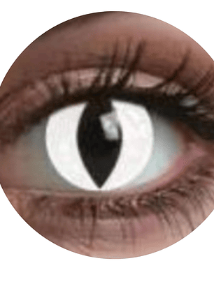 Lentes De Contacto Halloween, Cosplay Anime- OJOS DE GATO BLANCO