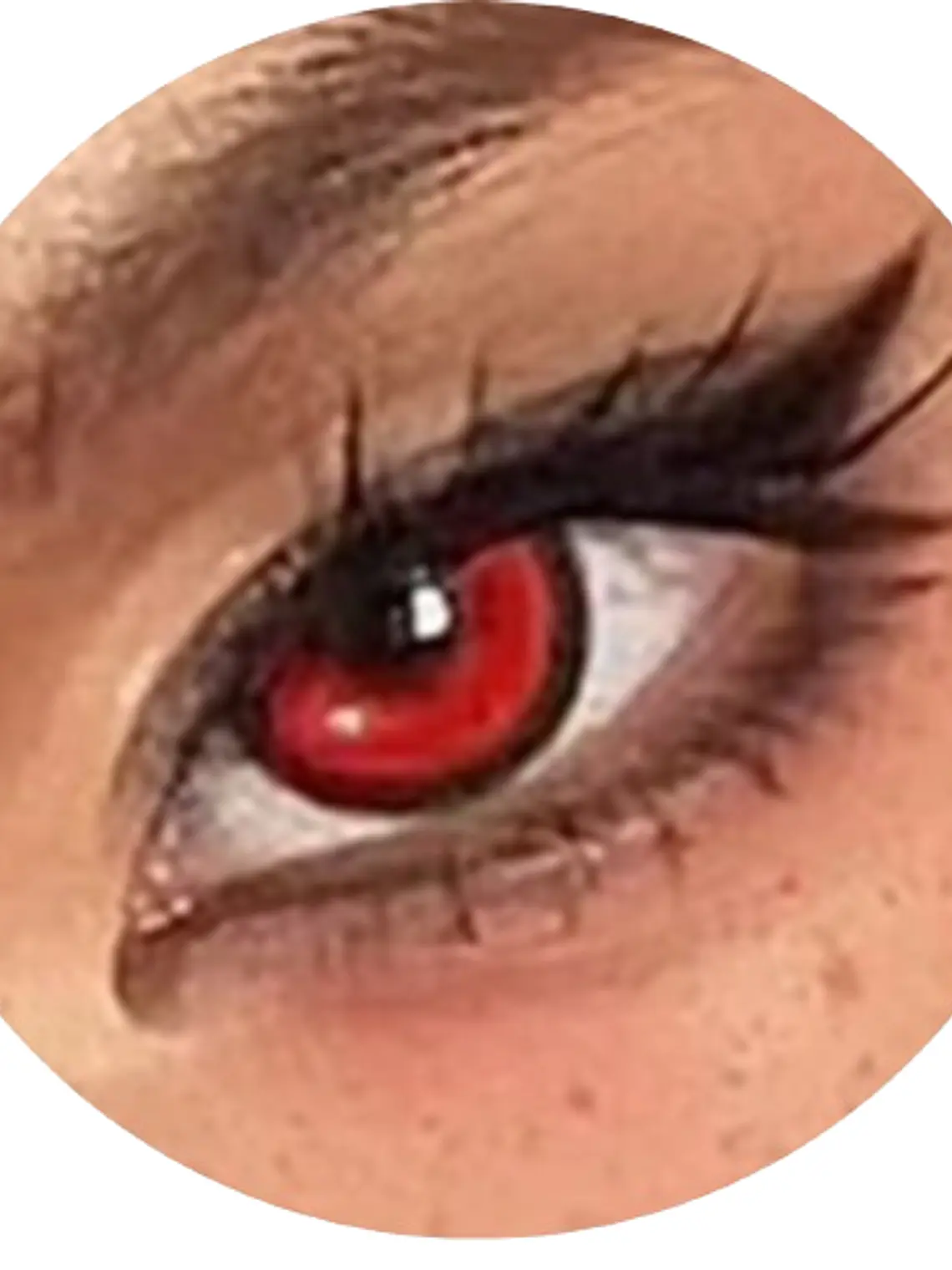 Lentes De Contacto Halloween, Cosplay Anime cyber ROJO RED 1