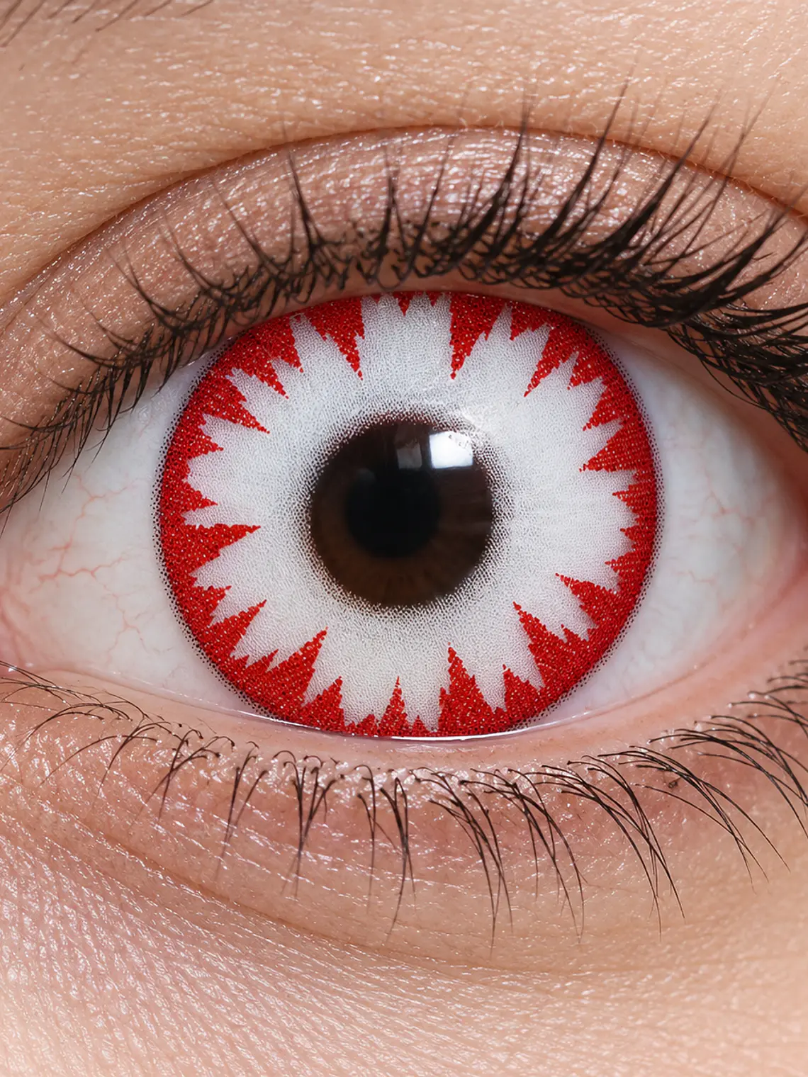 Lentes de contacto blanco con detalles INCUBUS RED 3