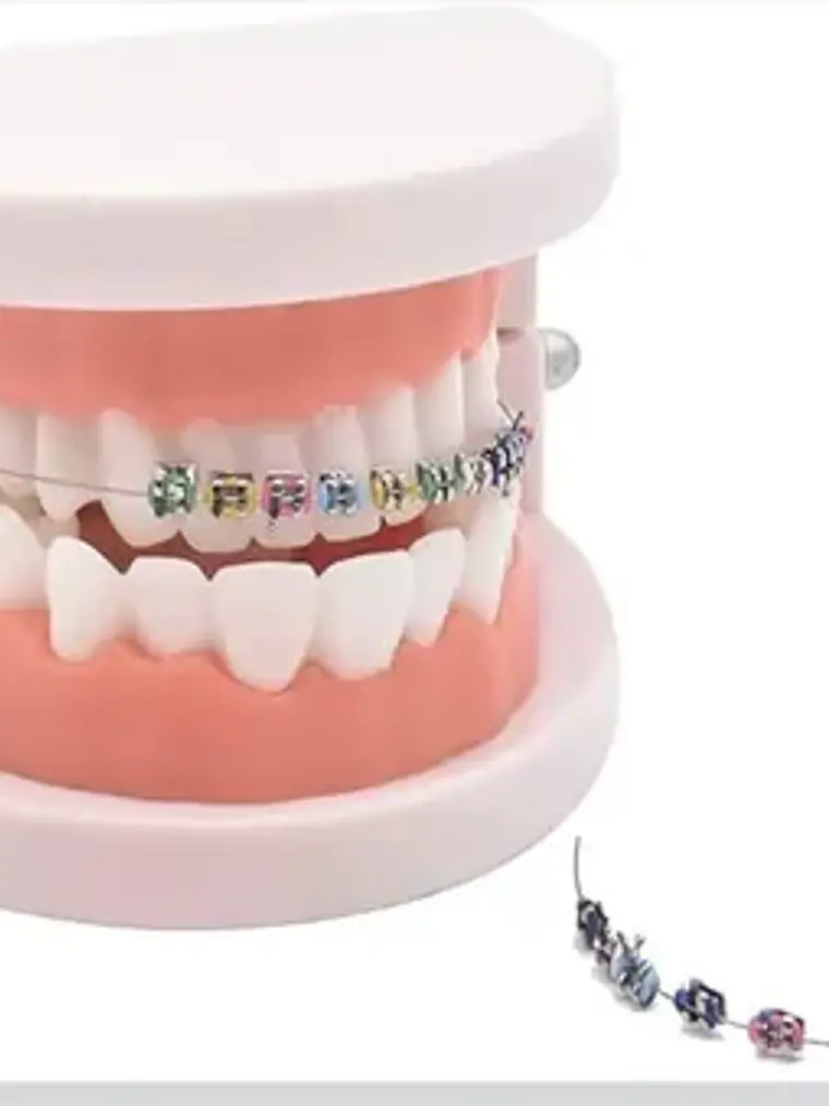 Kit Brackets Ortodoncia Simulados + Alambre | Para Práctica 5