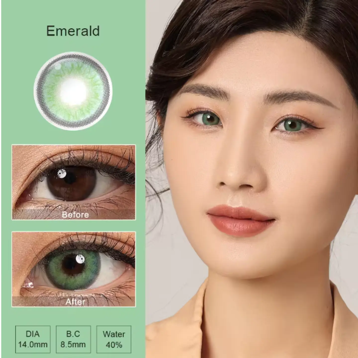 Lentes de contacto Mistery Esmerald 1