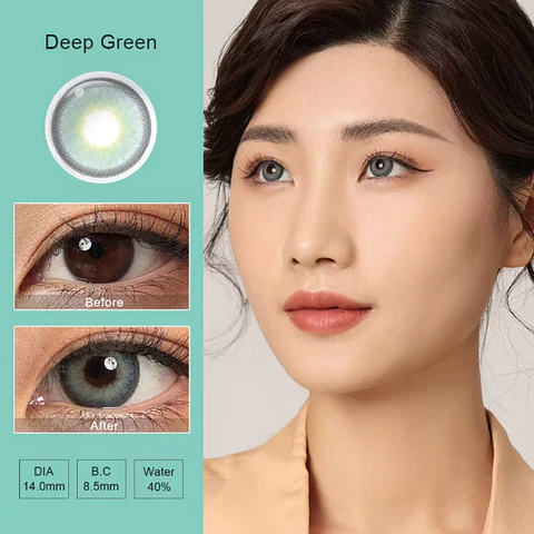 Lentes de contacto color deep dreen