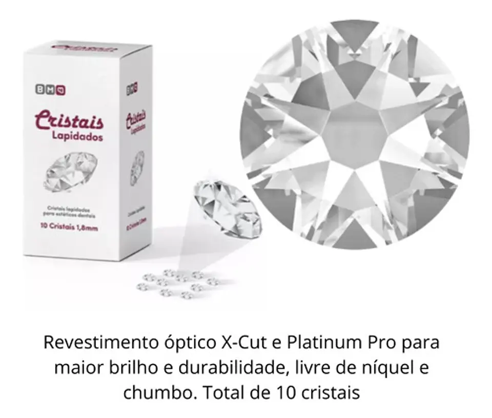 Piercing Dental Cristal Lapidado X 10 Unidades 3