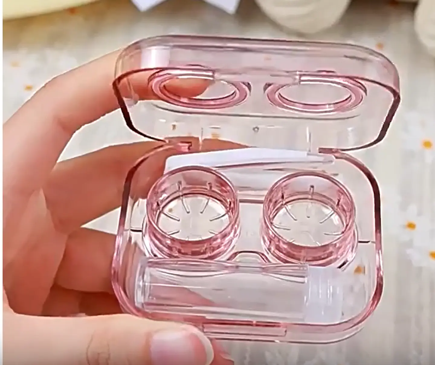 Estuches lentes de contacto transparente 2