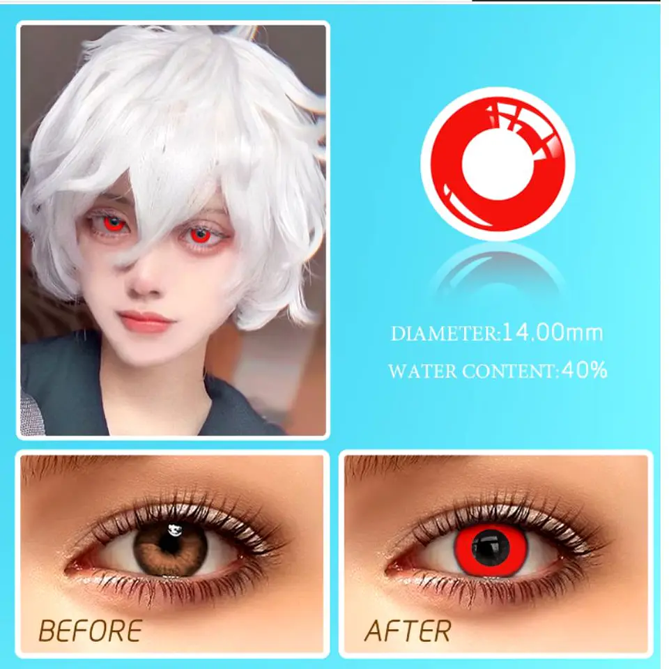 Lentes de contacto rojos halloween 2