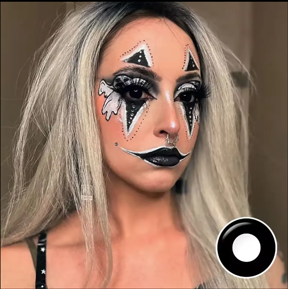 Lentes de contacto negros halloween 1
