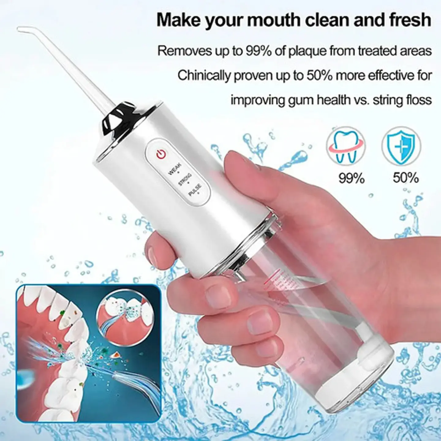 Irrigador Bucal Irrigador Limpiador Blanco Ideal Ortodoncia 2