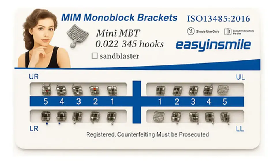 Brackets Ortodoncia Metálicos Mbt  022 345  X 10 Casos 3
