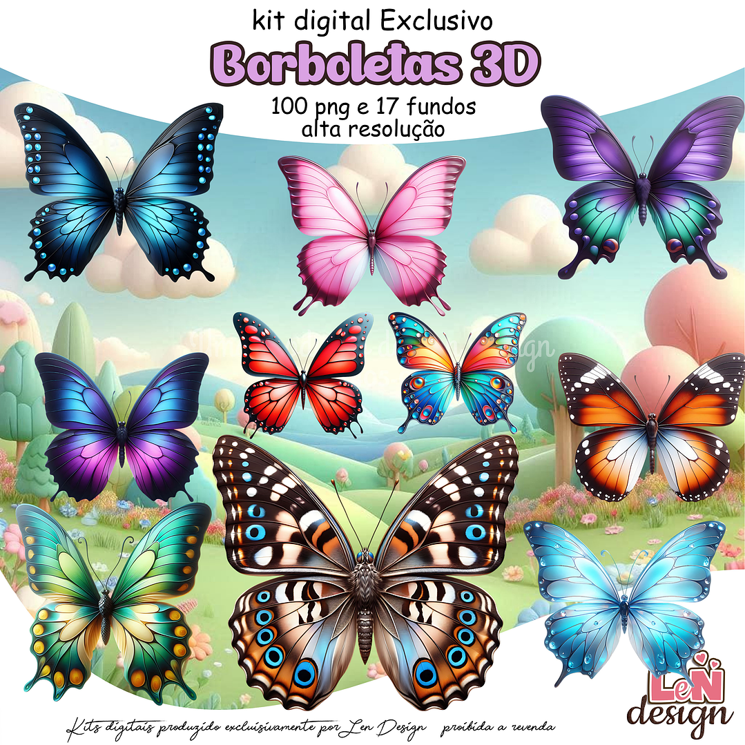 Kit Digital Borboletas 1