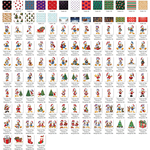 Kit Digital Natal do Pato Donald e Margarida