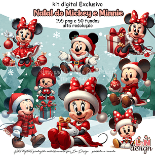 Kit Digital Natal do Mickey e da Minnie