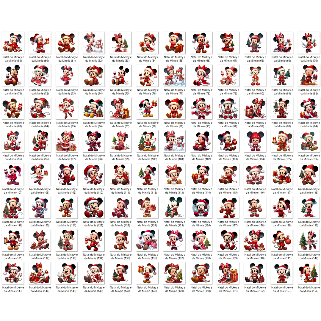 Kit Digital Natal do Mickey e da Minnie 2