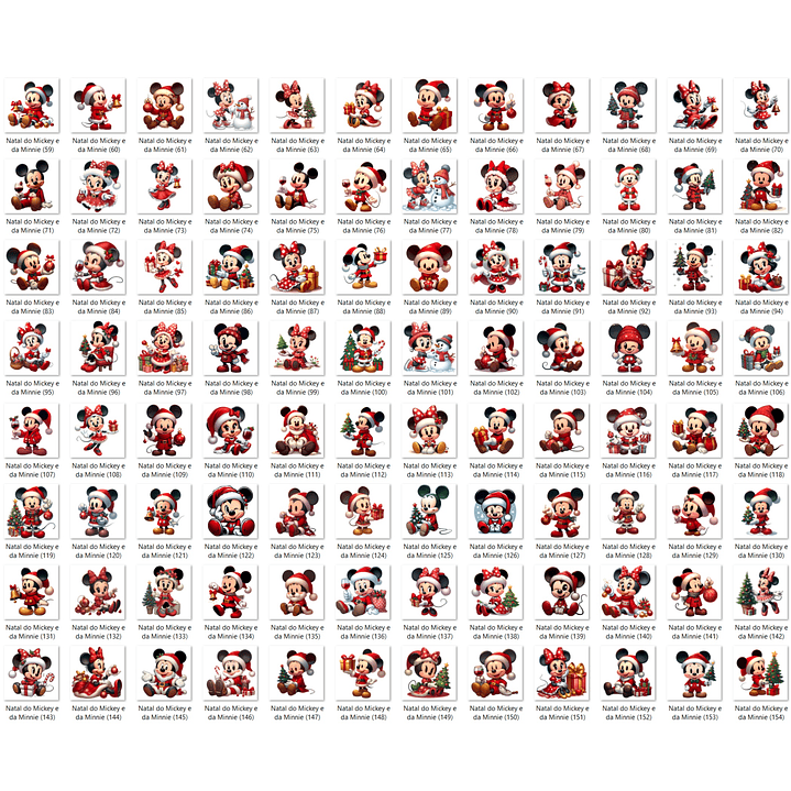 Kit Digital Natal do Mickey e da Minnie 2