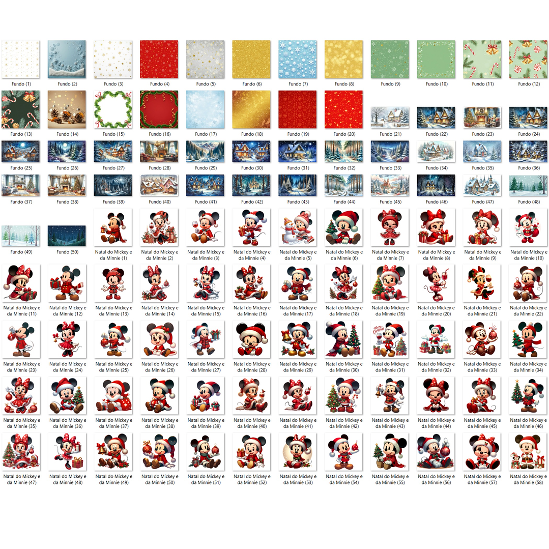 Kit Digital Natal do Mickey e da Minnie 3
