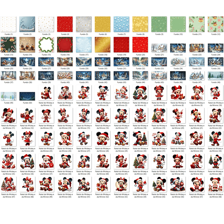 Kit Digital Natal do Mickey e da Minnie 3