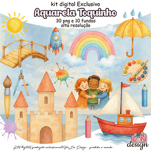 Kit Digital Aquarela Toquinho