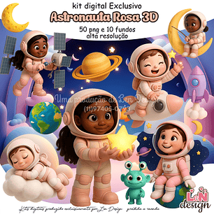 Kit Digital Astronauta Rosa