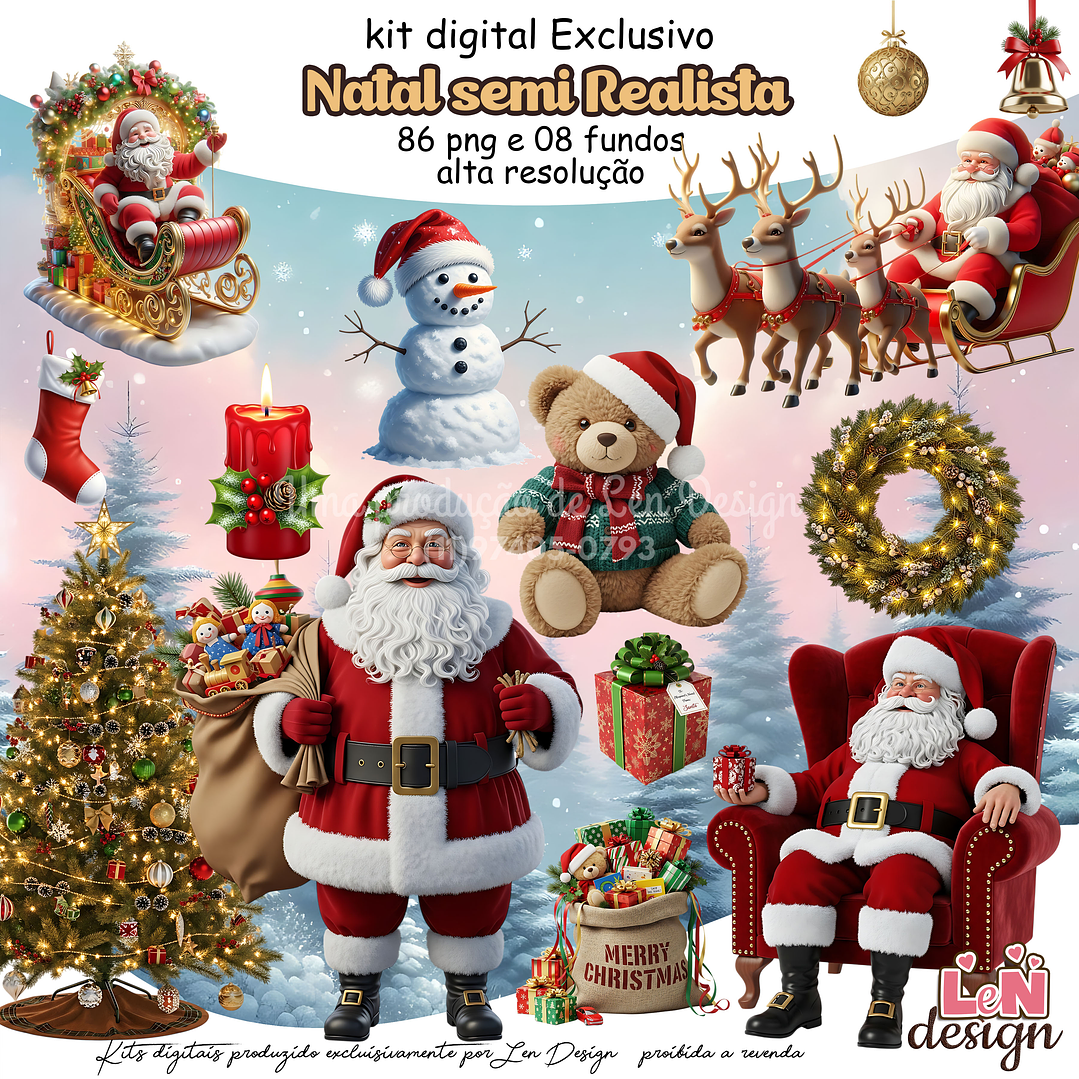 Kit Digital Natal semi realista 1