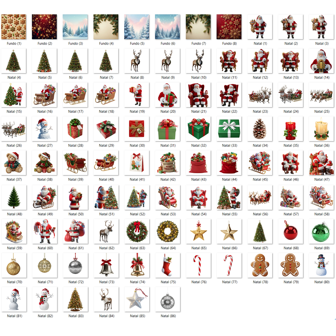 Kit Digital Natal semi realista 2