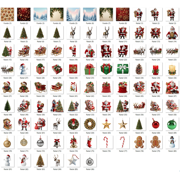 Kit Digital Natal semi realista 2