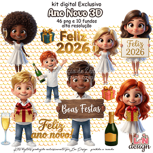 Kit Digital Ano Novo