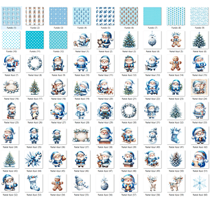 Kit Digital Natal azul