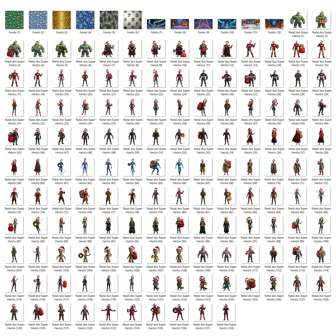 Kit Digital Natal dos Super Heróis 2
