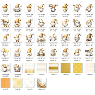 Kit Digital Elfos do Ano Novo