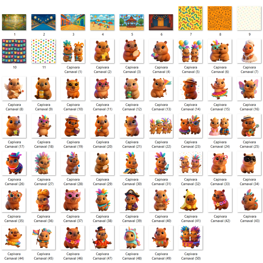 Kit Digital Capivara Carnaval 2
