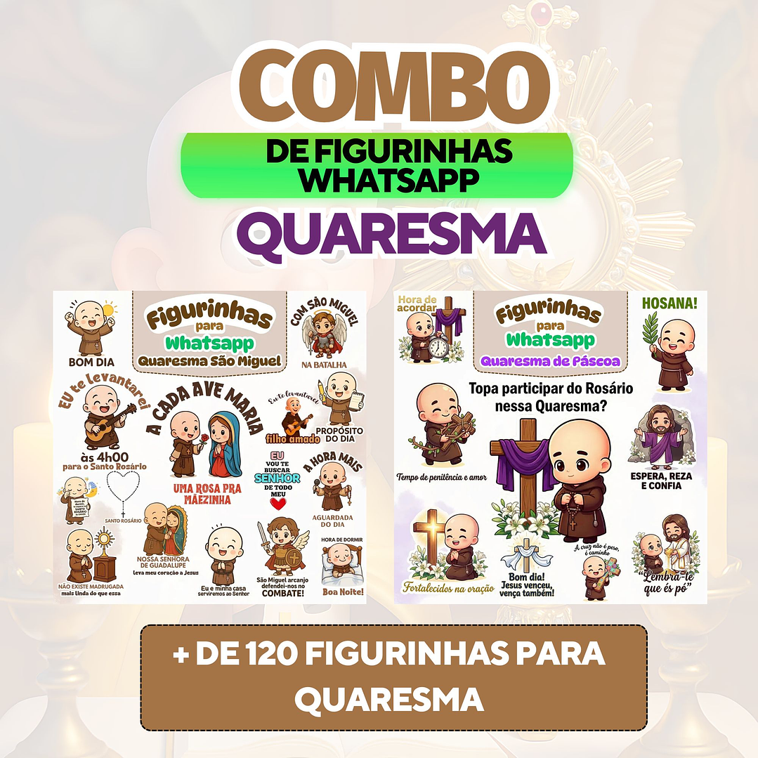 COMBO de Figurinhas de Whatsapp para a Quaresma 1