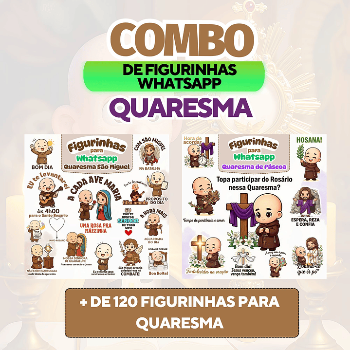 COMBO de Figurinhas de Whatsapp para a Quaresma 1
