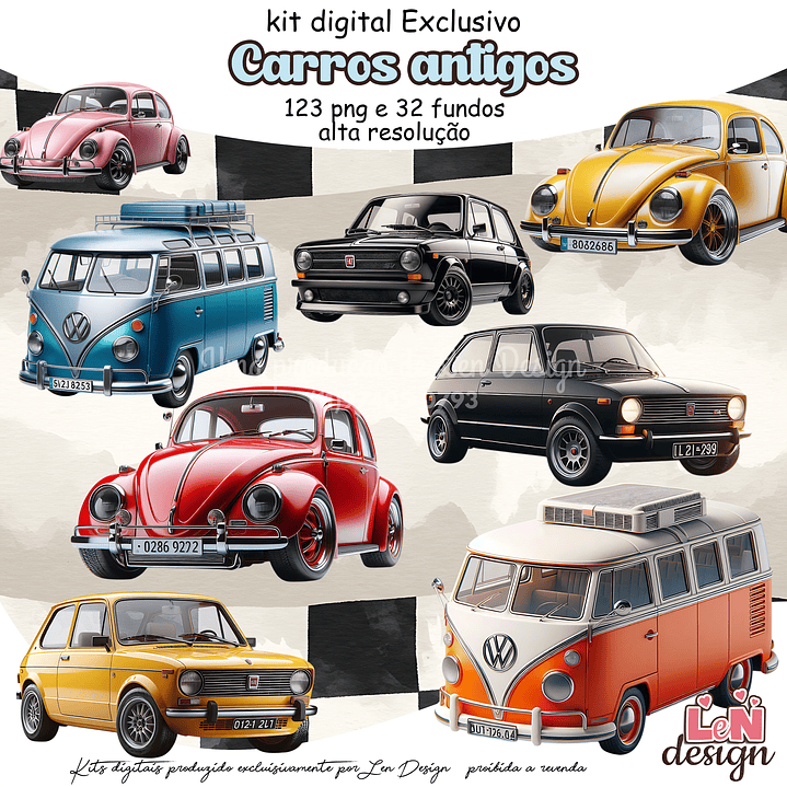 Kit Digital Carros antigos 1