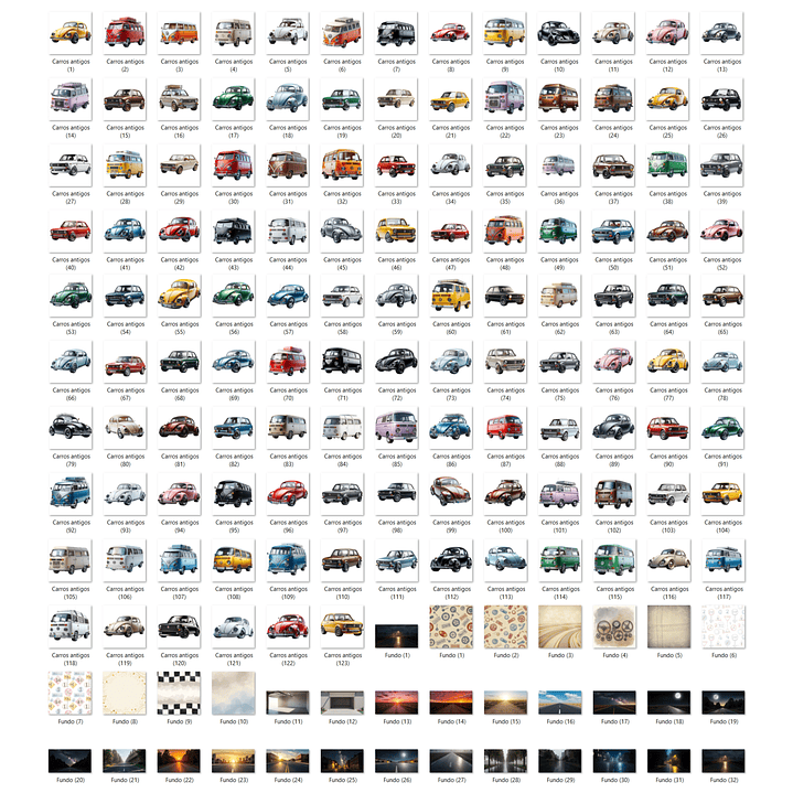 Kit Digital Carros antigos 2